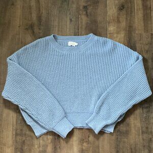 Dreamers by Debut‎ Blue Sequin Knit Sweater Medium